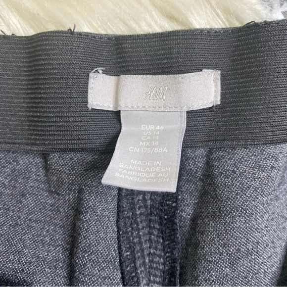 H&M : size 14 : plaid holiday zipper ankle slim fit skinny pull-on trouser pants - Picture 9 of 10